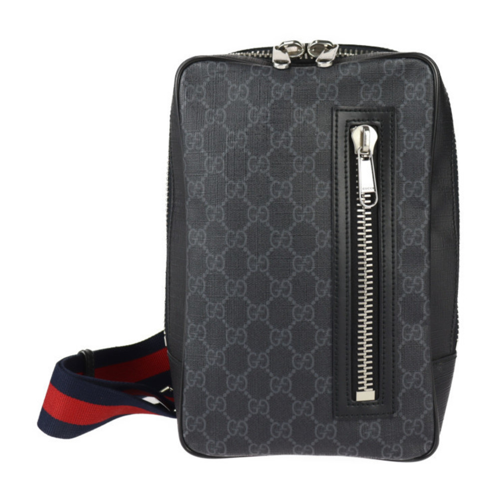 Gucci GG Supreme Sling Bag Leather Black